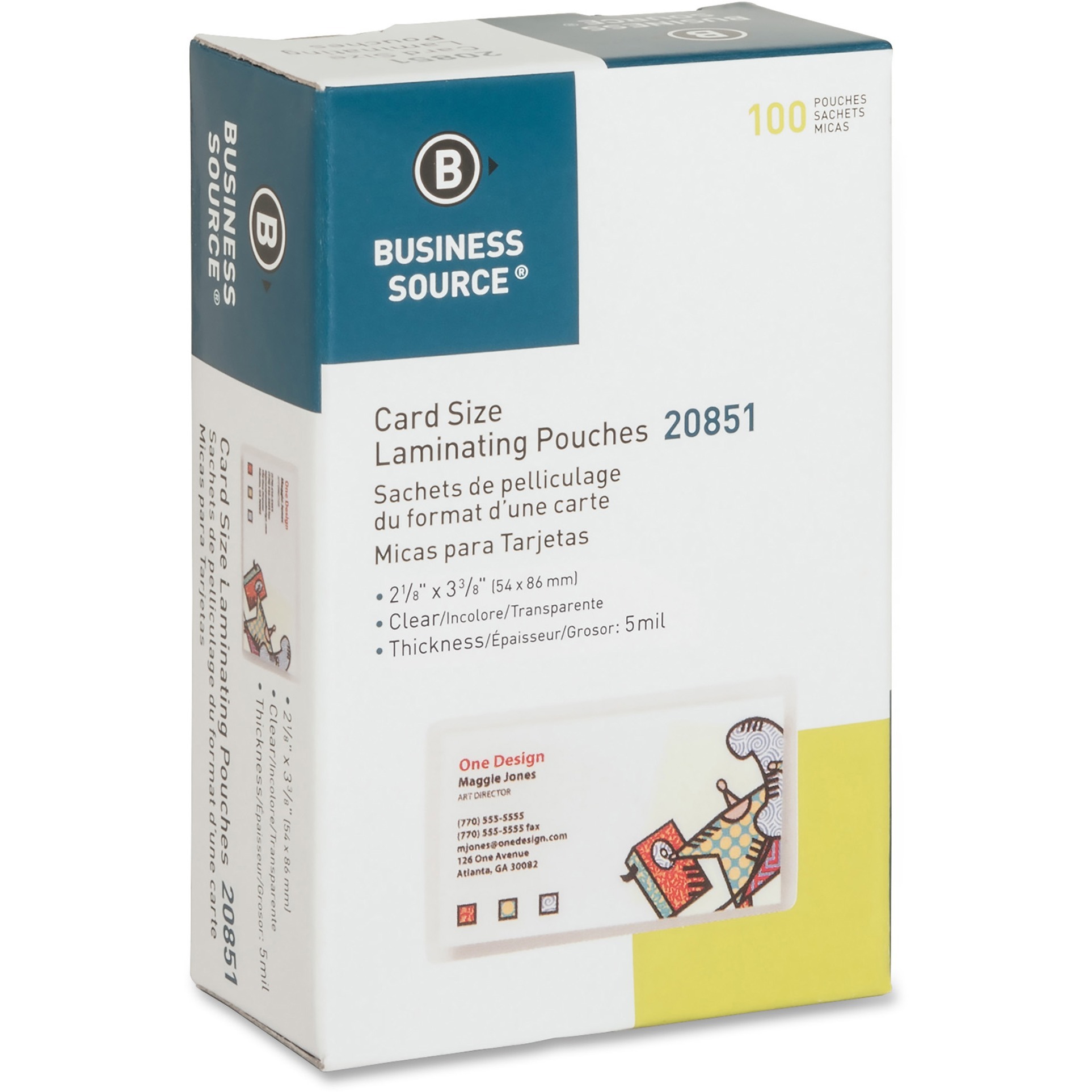 BSN20851 Business Source Business Source Clear Laminating Credit Card