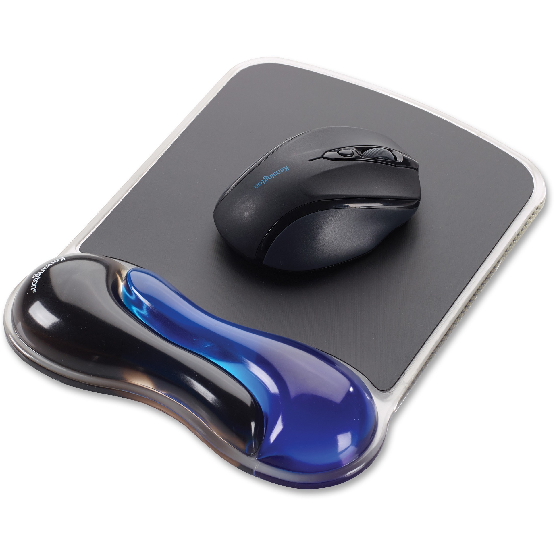 KMW62401 Kensington® Duo Gel Wave Mouse Pad With Wrist Rest, 9.37 X