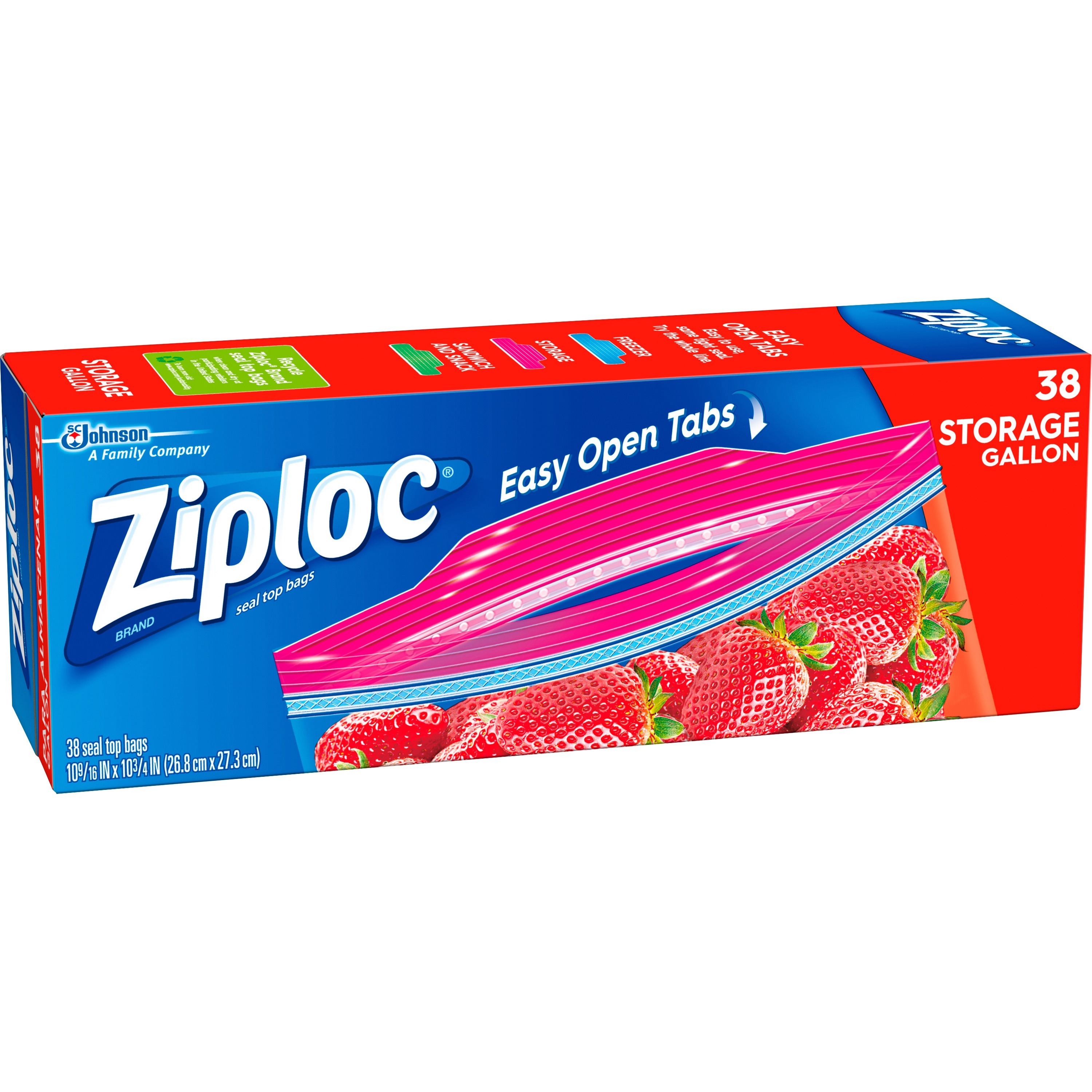 SJN665016 : Ziploc® Ziploc& Double Zipper Gallon Storage Bags - Large ...