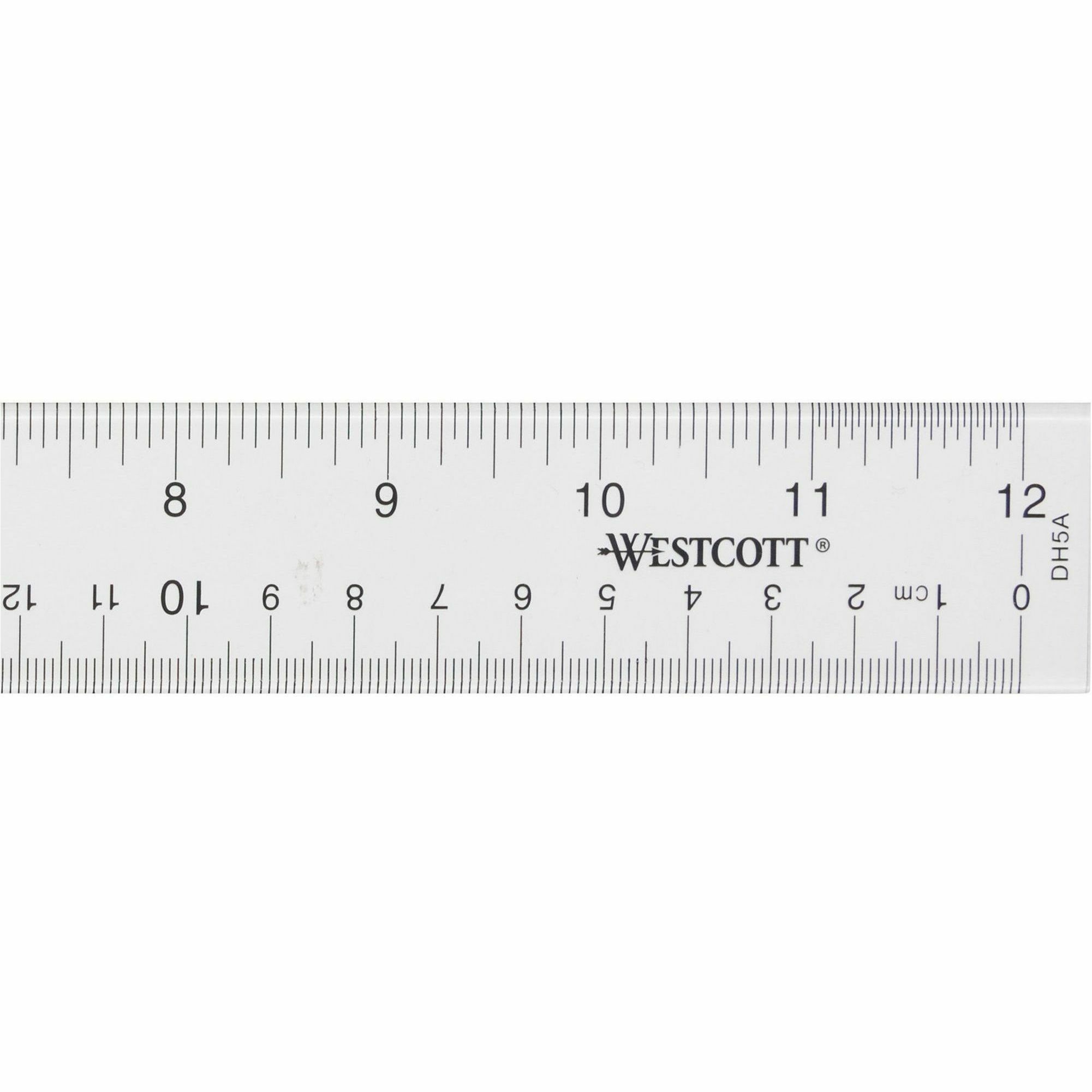 Westcott 6 See Through Acrylic Ruler, Clear