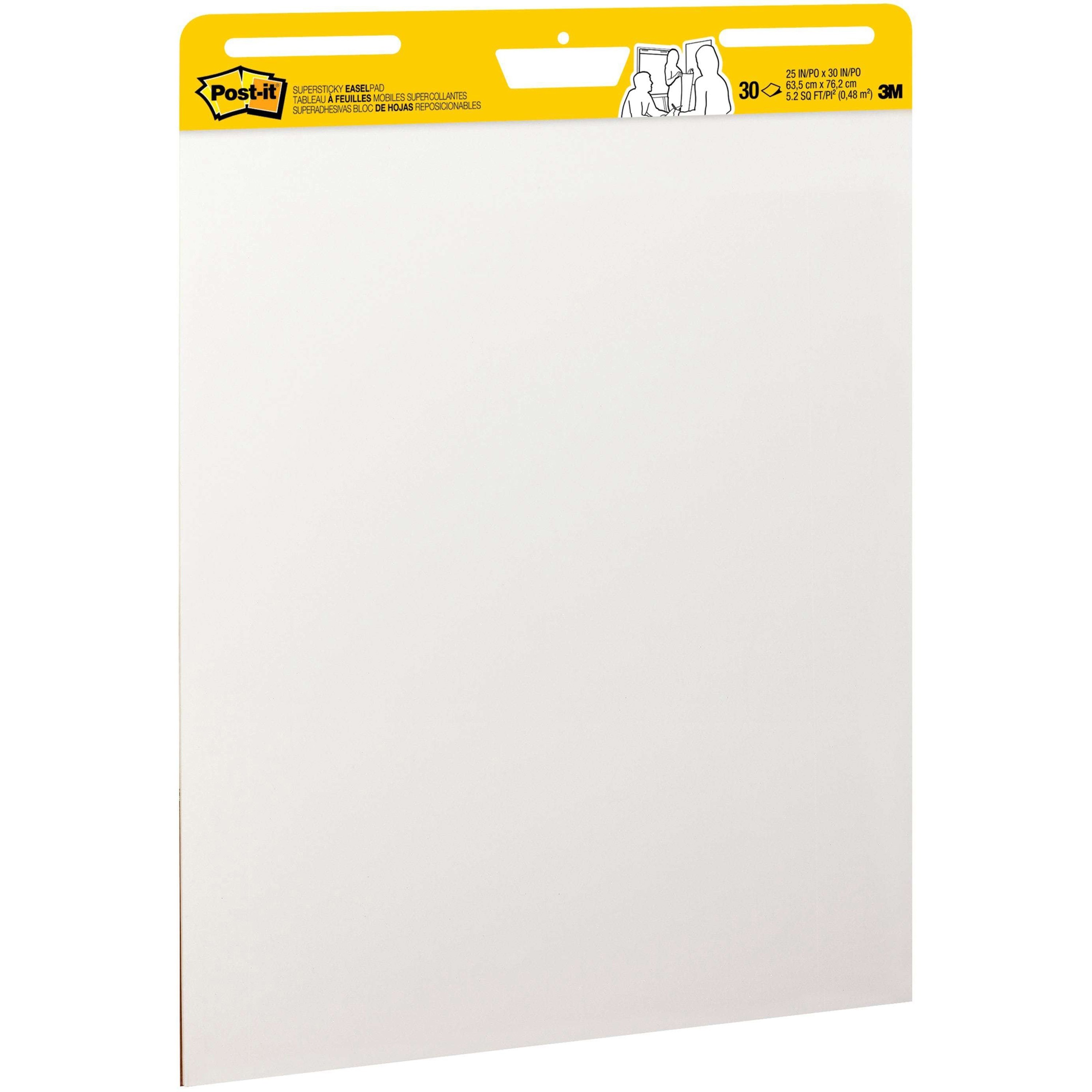 Post-it Easel Self-Stick Pads, Ruled, White, 30 Sheets, 2/CT (MMM561WLVAD2PK)