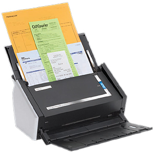 Fujitsu ScanSnap S1500 sheet-fed document scanner with 50-sheet ADF for Windows PDF scanning — right view