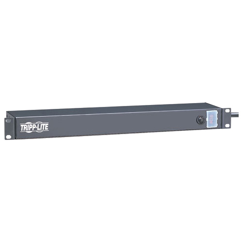 1U Rack-Mount Network Server Power Strip, 120V, 15A, 6-Outlet (Rear-Facing), 15 ft. (4.57 m) Cord — right view