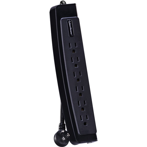 CYBERPOWER 6-Outlets Surge Suppressor- 1350-Joules (CSP604T) - 4 ft