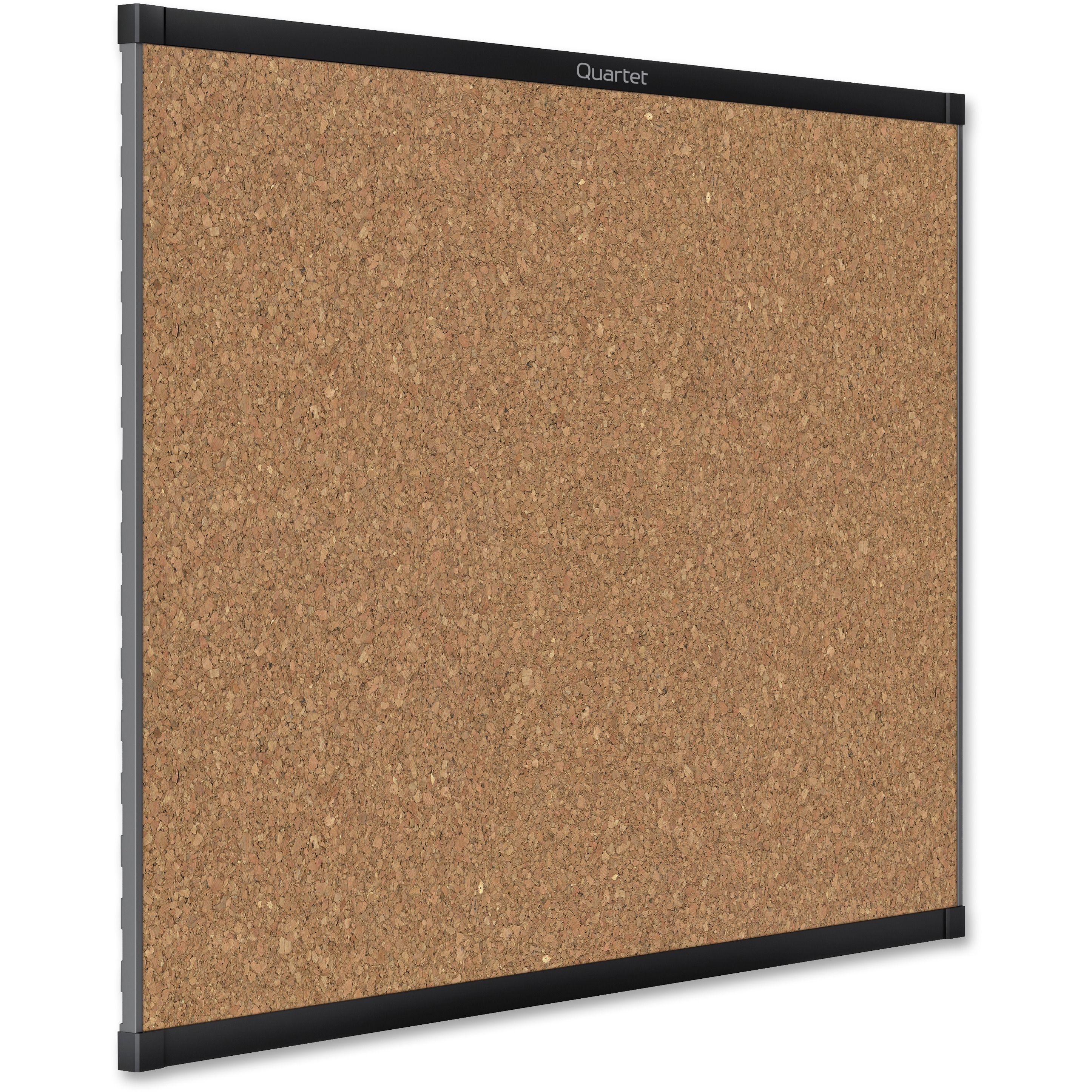 Quartet® Prestige® 2 Cork Bulletin Board, 6' x 4', Black Finish Aluminum Frame