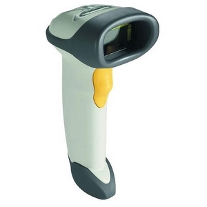 White Zebra LS2208 decoded handheld laser barcode scanner with multi-interface support — right view