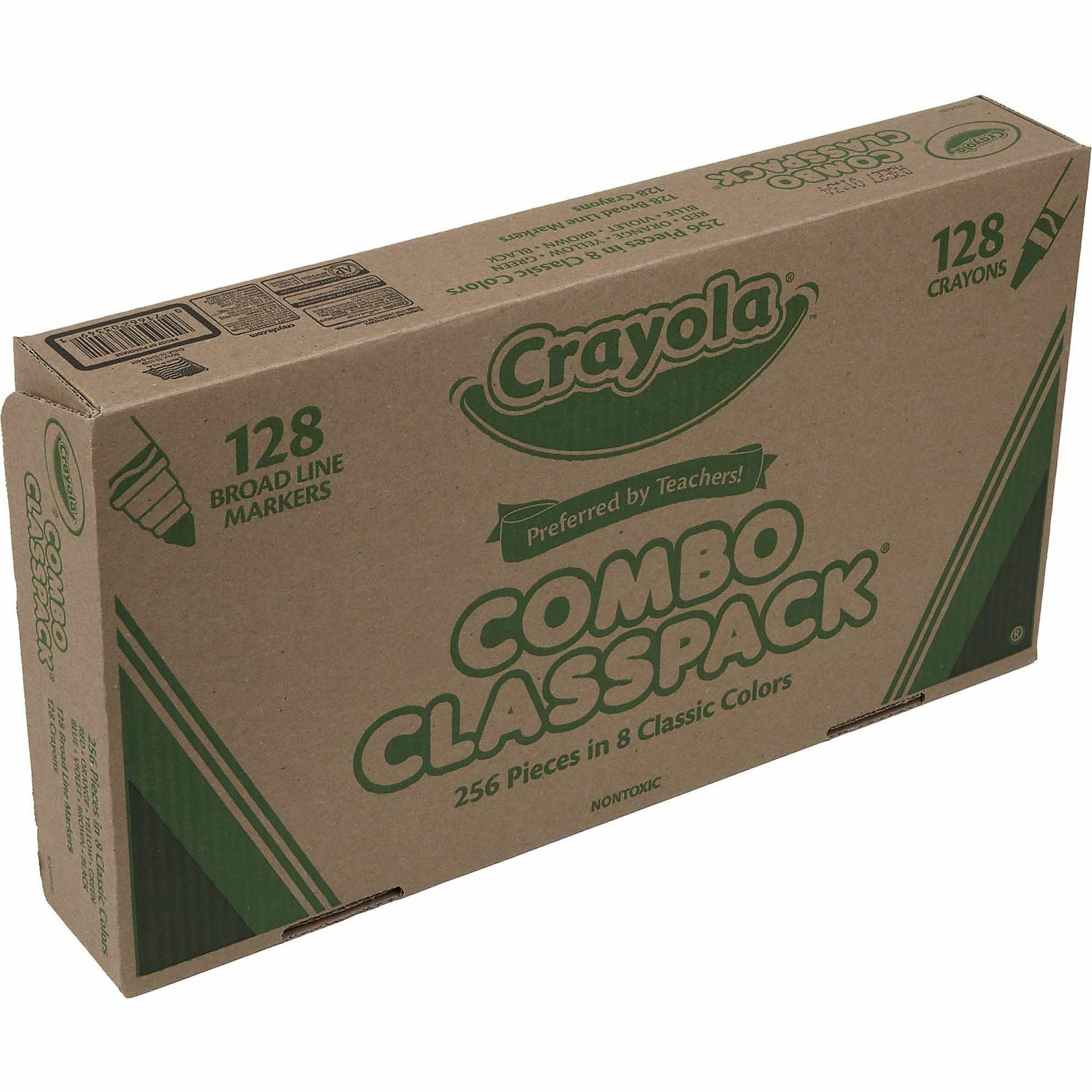 Crayola 8-Color Crayons/Markers Combo Classpack