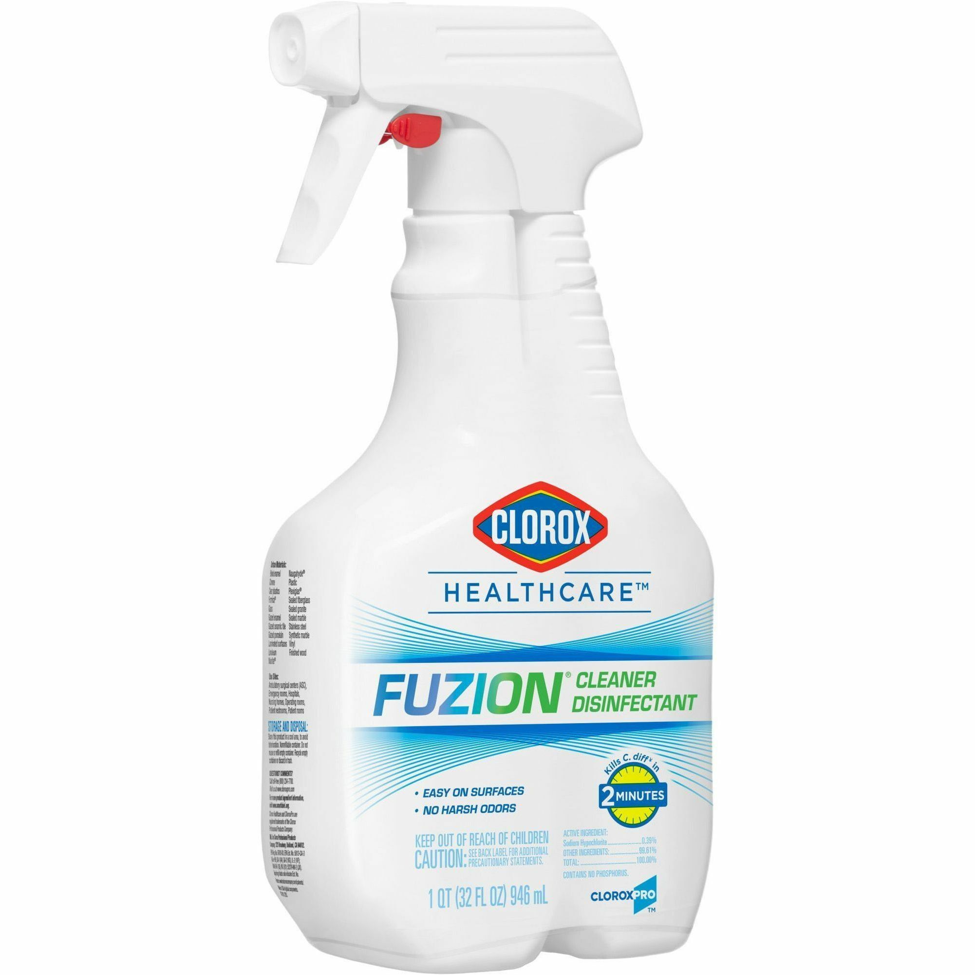 Clorox Healthcare Fuzion Cleaner Disinfectant ReadyToUse Spray 32