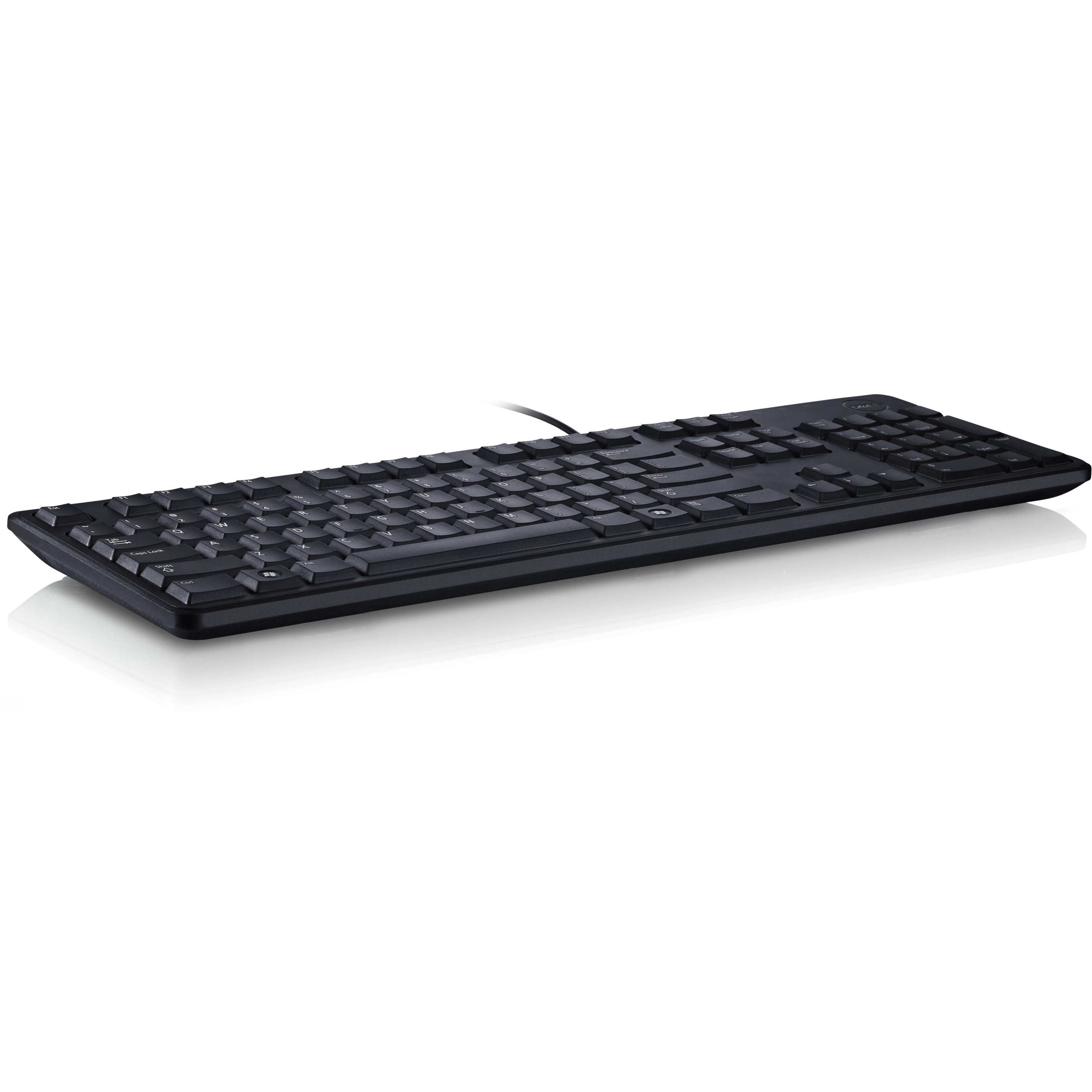 Dell KB212-B USB 104 quiet key keyboard with wired USB connectivity and ergonomic design — right view