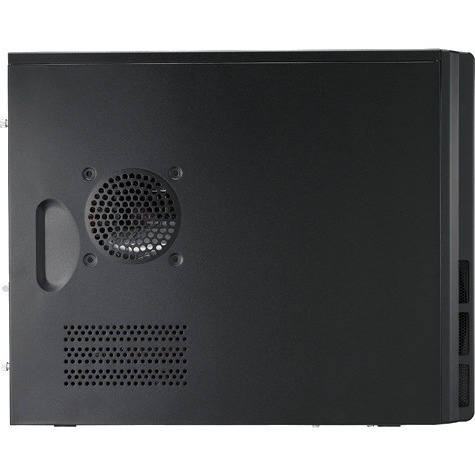 Cooler Master Elite 342 black mini tower PC case with front mesh panel and USB 3.0 port — right view