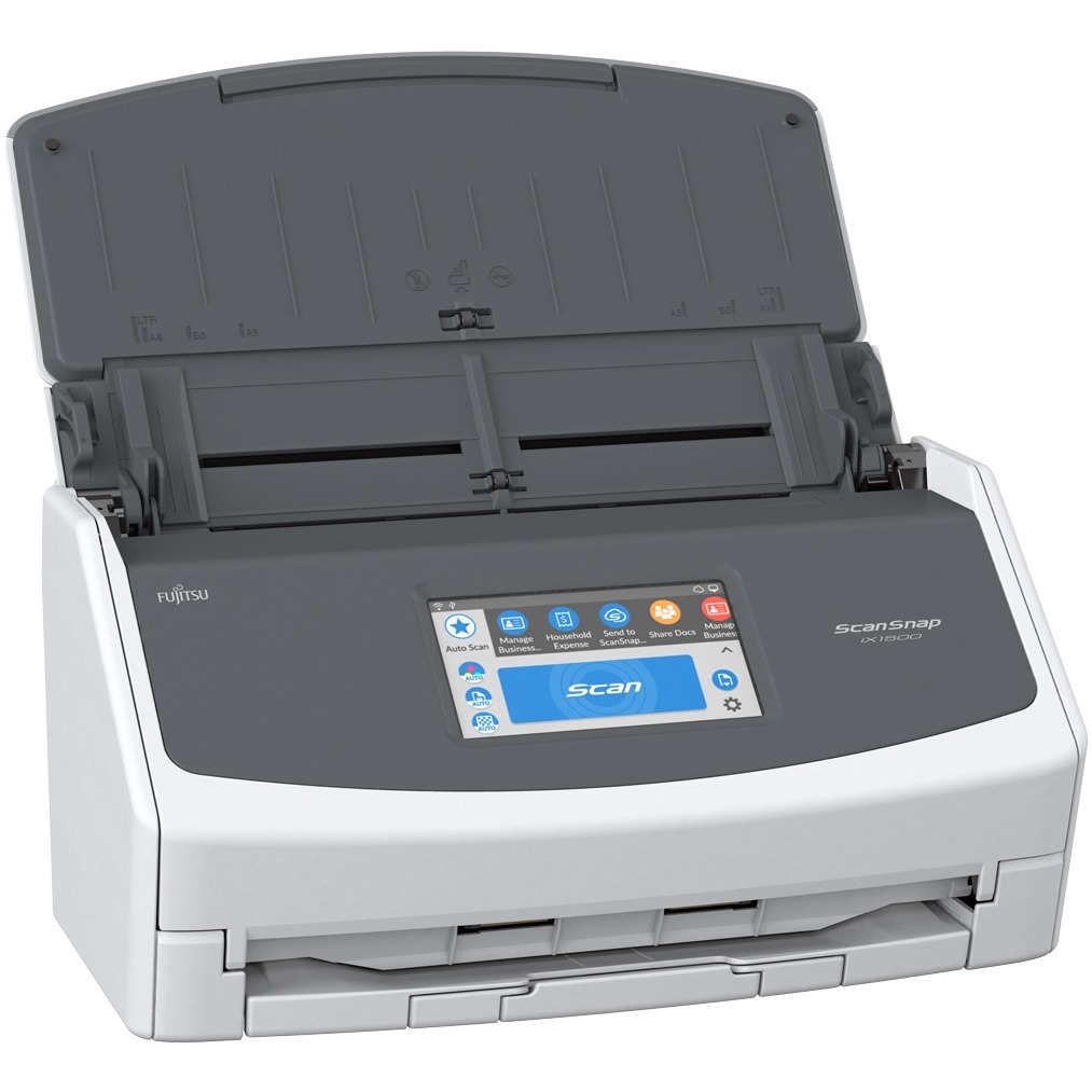 Fujitsu ScanSnap iX1500 sheetfed scanner with 50-sheet ADF and 600 dpi optical resolution — right view