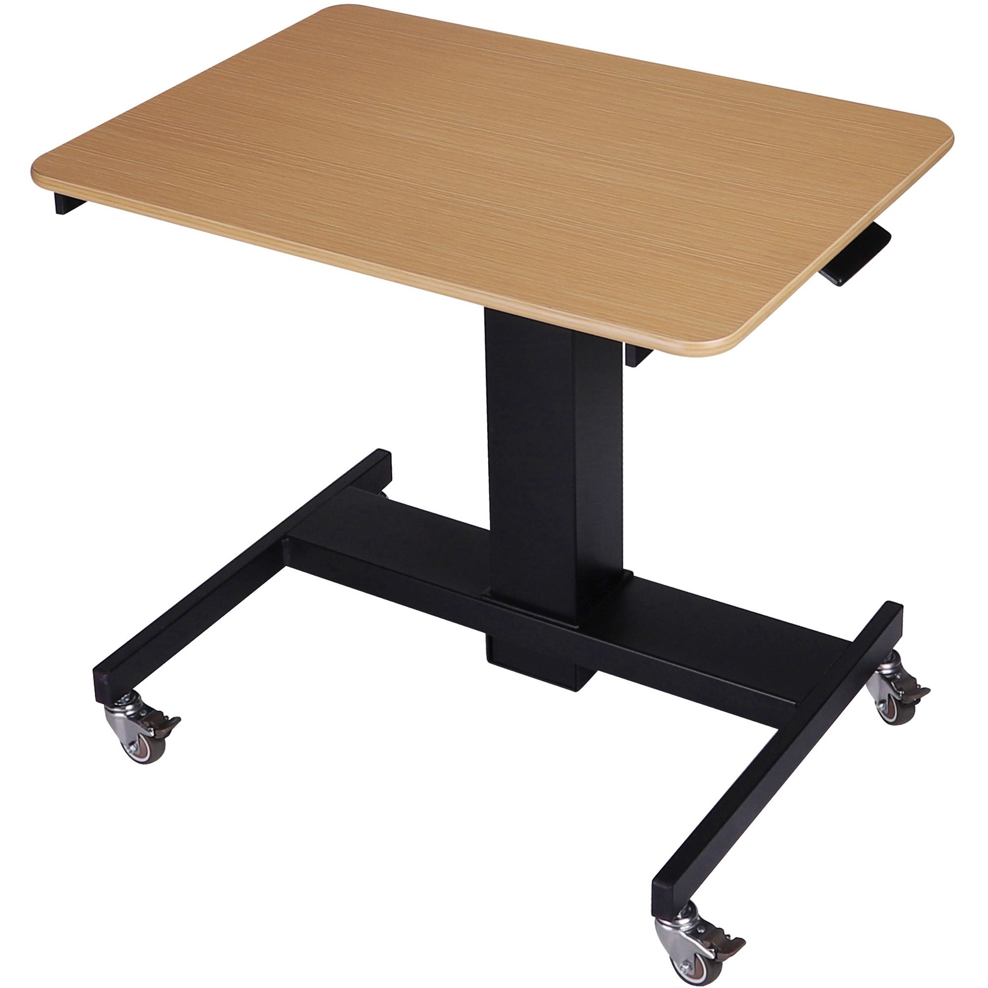 Lorell Sit-to-Stand School Desk Large Book Box Black 
