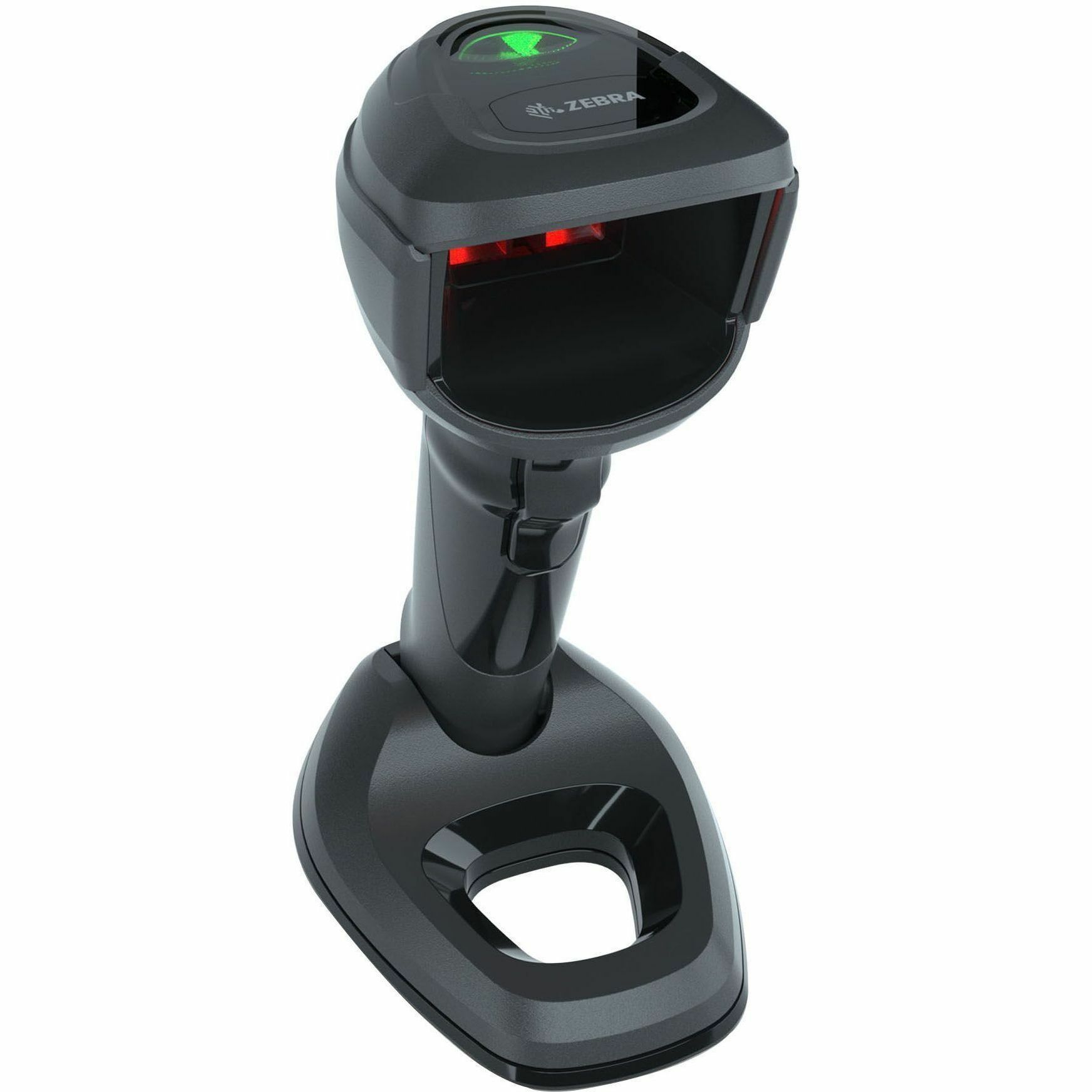 Zebra DS9908-SR black RFID USB kit presentation scanner for retail checkout — right view
