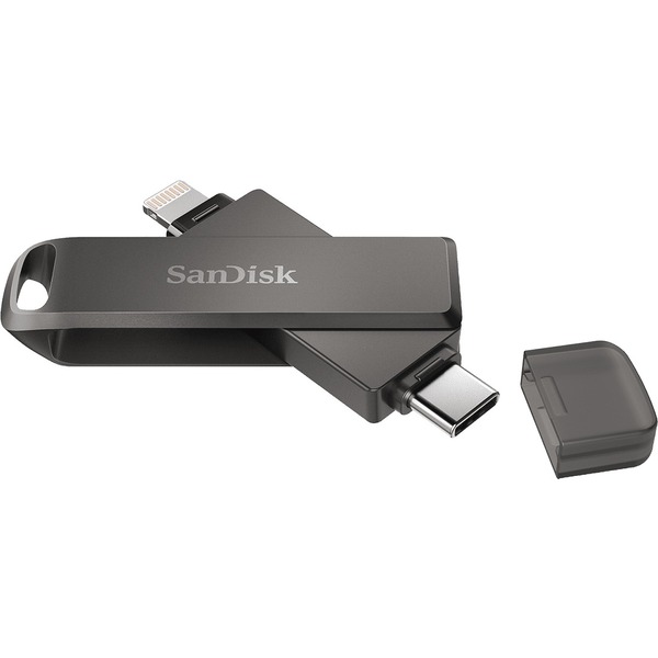 SANDISK IXPAND FLASH DRIVE LUXE SDIX70N 128GB BLACK IOS/ANDROID LIGHTNING AND TYPE C USB3.1 2Y