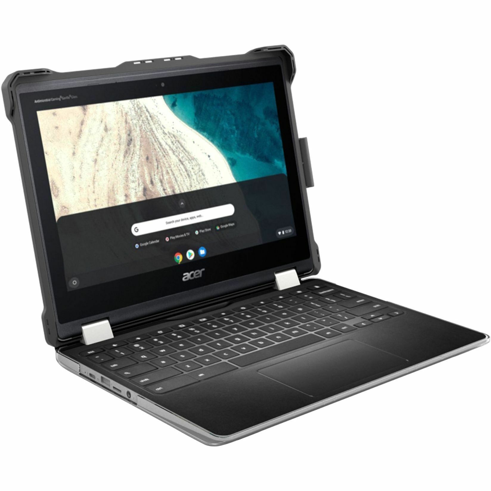 Black Extreme Shell-L protective shell case for Acer R752T Chromebook — right view