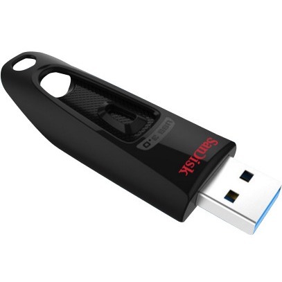 Western Digital WD Ultra Flair 32 GB USB 3.0 Type A flash drive in black — right view