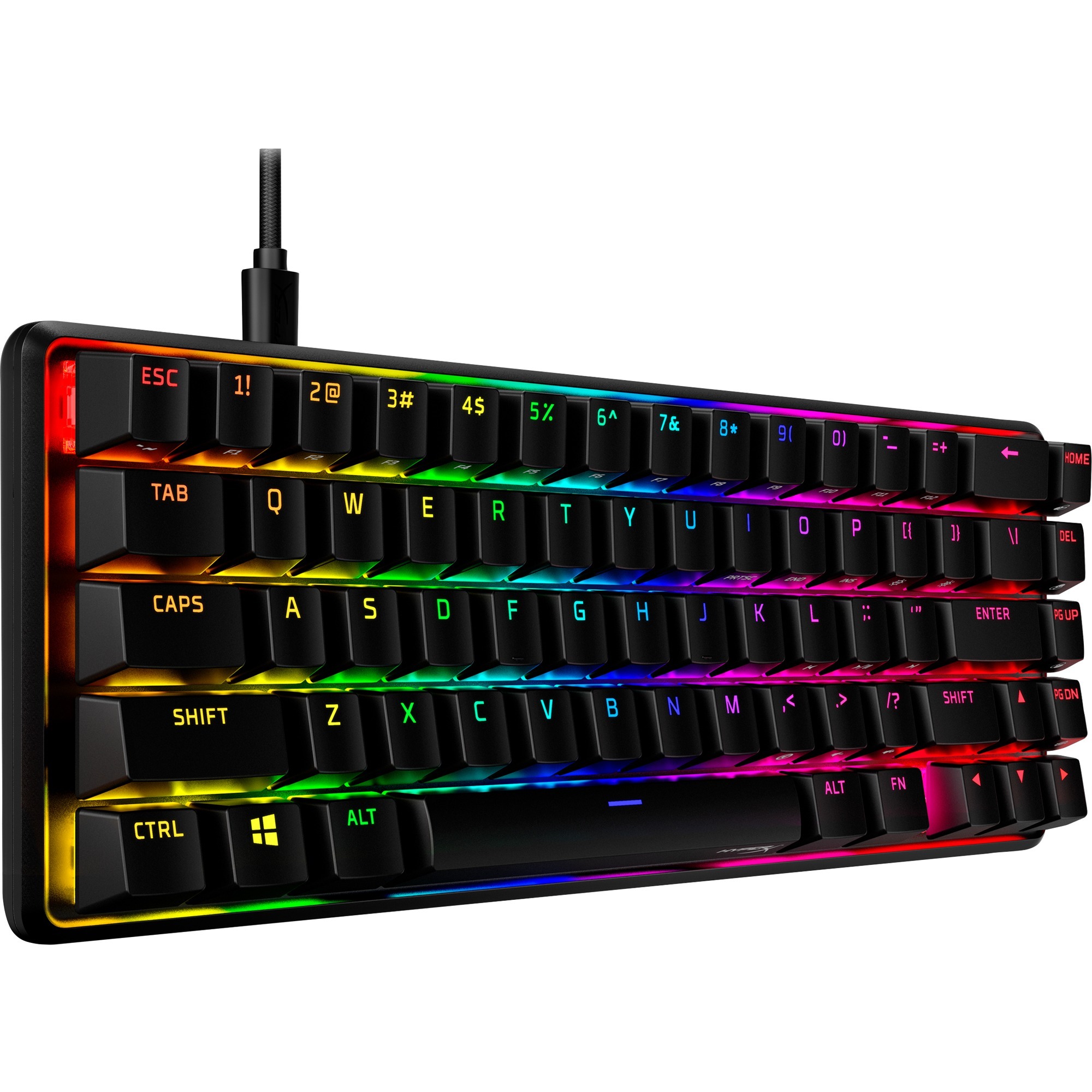 HyperX Alloy Origins 65 mechanical keyboard with compact 65% layout and aluminum frame — right view