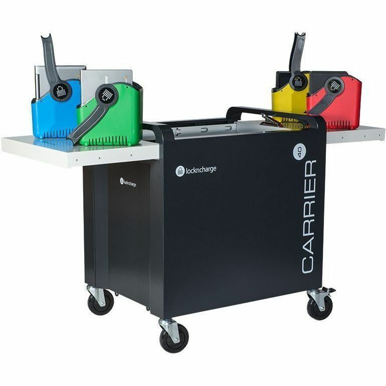 LOCKNCHARGE CARRIER 40 charging cart with prewired USB-C 65W charging for 40 devices — right view