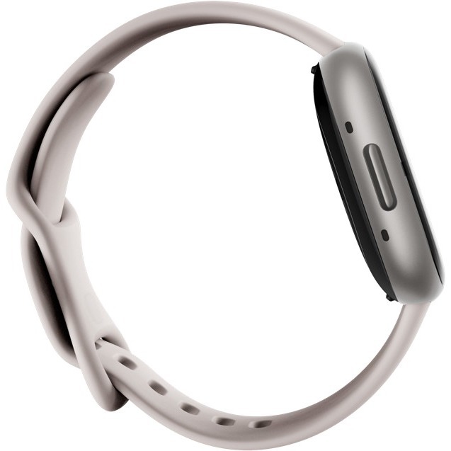 GOOGLE - FITBIT FITBIT SENSE 2 LUNAR WHITE/PLATINUM ALUMINUM — right view