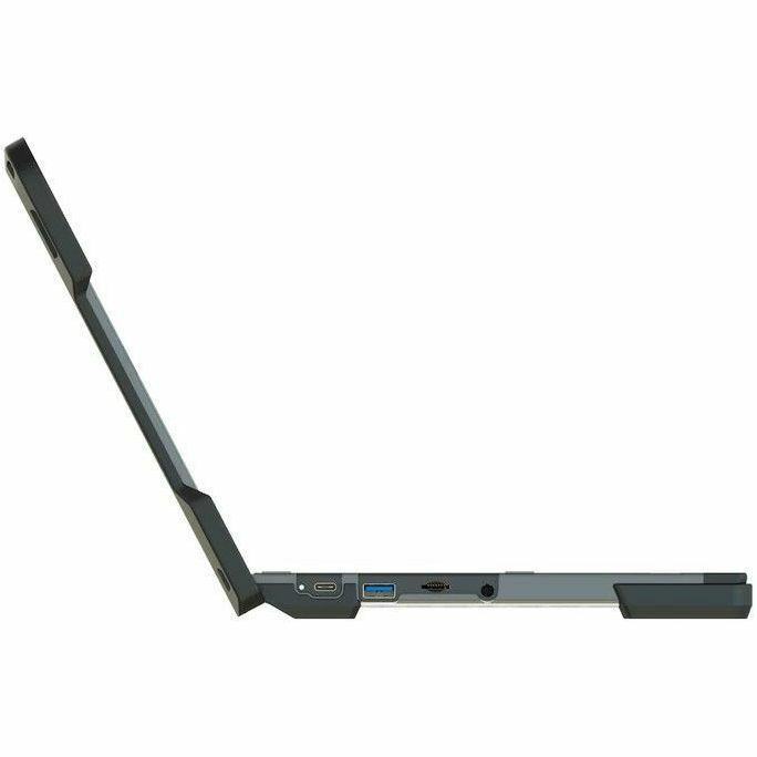 UZBL rugged hard shell case for Lenovo 300e and 500e Chromebook Gen 3 11-inch devices with clear shell and stylus cutout — right view