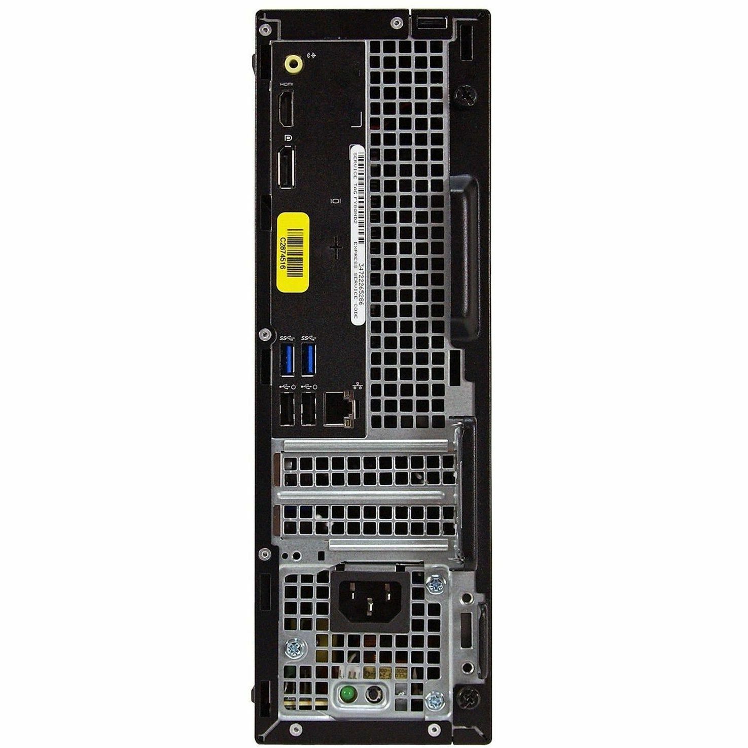 Refurbished Dell OptiPlex 3040 small form factor desktop with Core i5, 16 GB RAM, 256 GB SSD, and DVD drive — right view