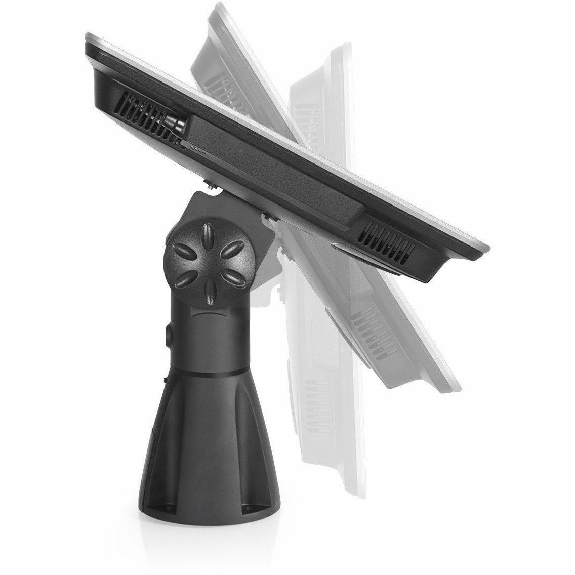 THE COMPACT POS COUNTERTOP MOUNT SUPPORTS MONITORS AND DEVICES UP TO 25 LBS WITH — right view