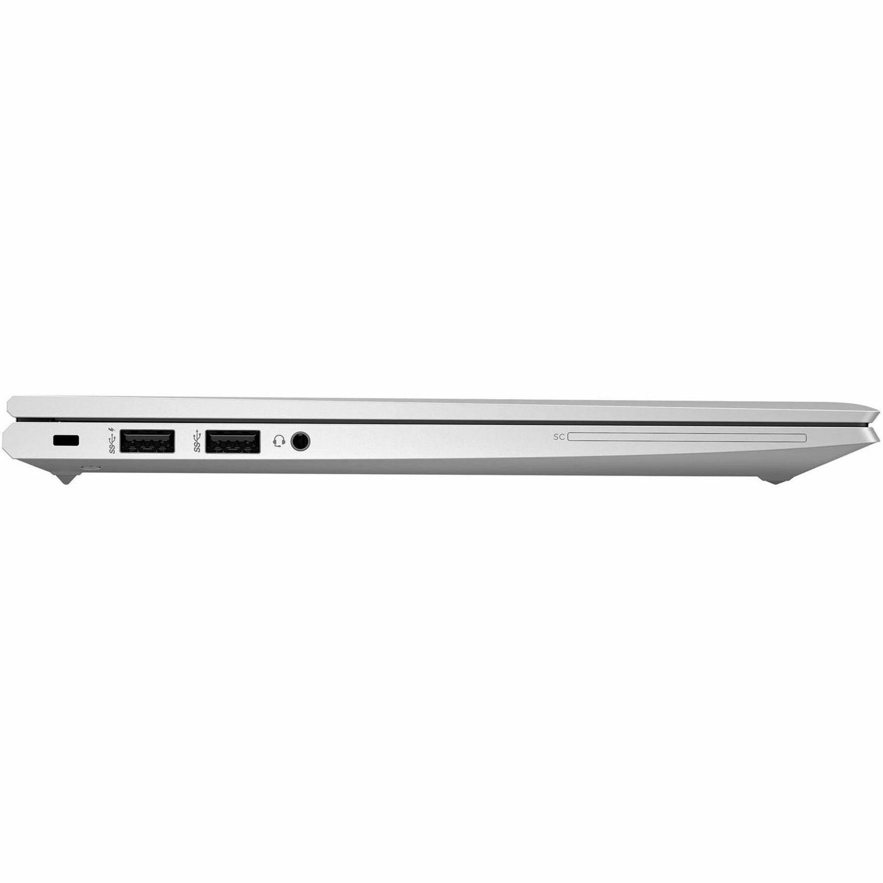 Refurbished HP EliteBook 840 G8 business laptop with 14-inch Full HD display, Core i7, 32 GB RAM, and 1 TB SSD — right view