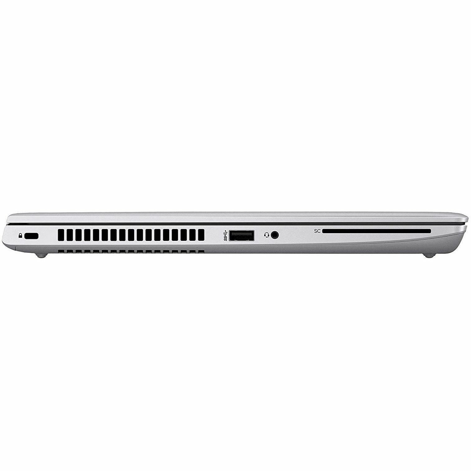 Refurbished HP 640 G5 business laptop with 14-inch Full HD display, Core i5, 16 GB RAM, and 256 GB SSD — right view