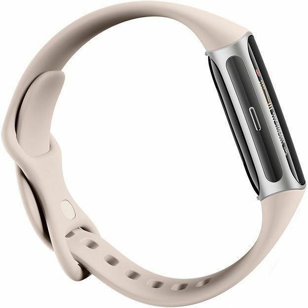 GOOGLE - FITBIT FITBIT CHARGE 6 PORCELAIN/SILVER ALUMINUM — right view