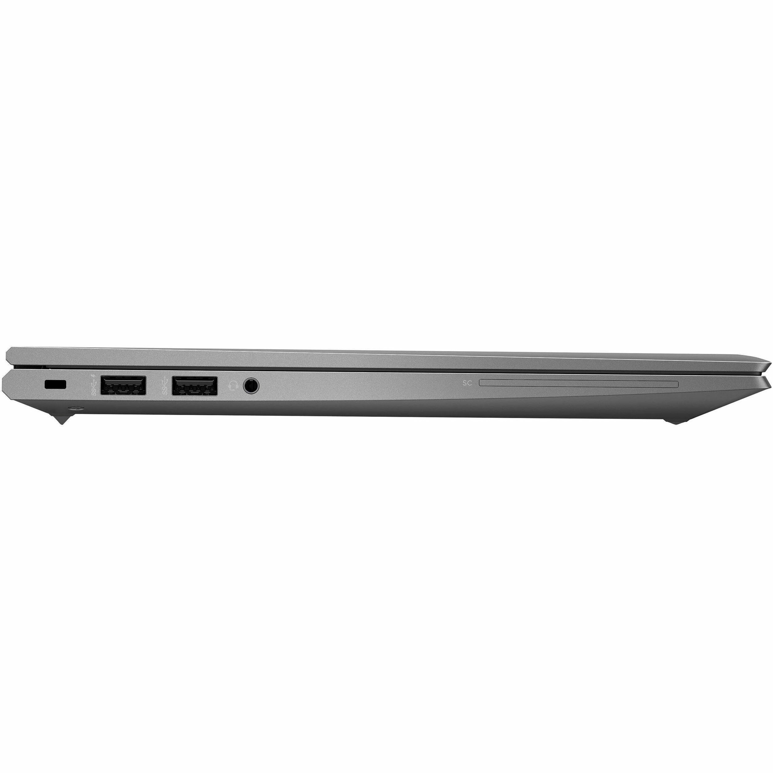 Refurbished HP ZBook Firefly 15 G7 workstation laptop with 15.6-inch Full HD display — right view