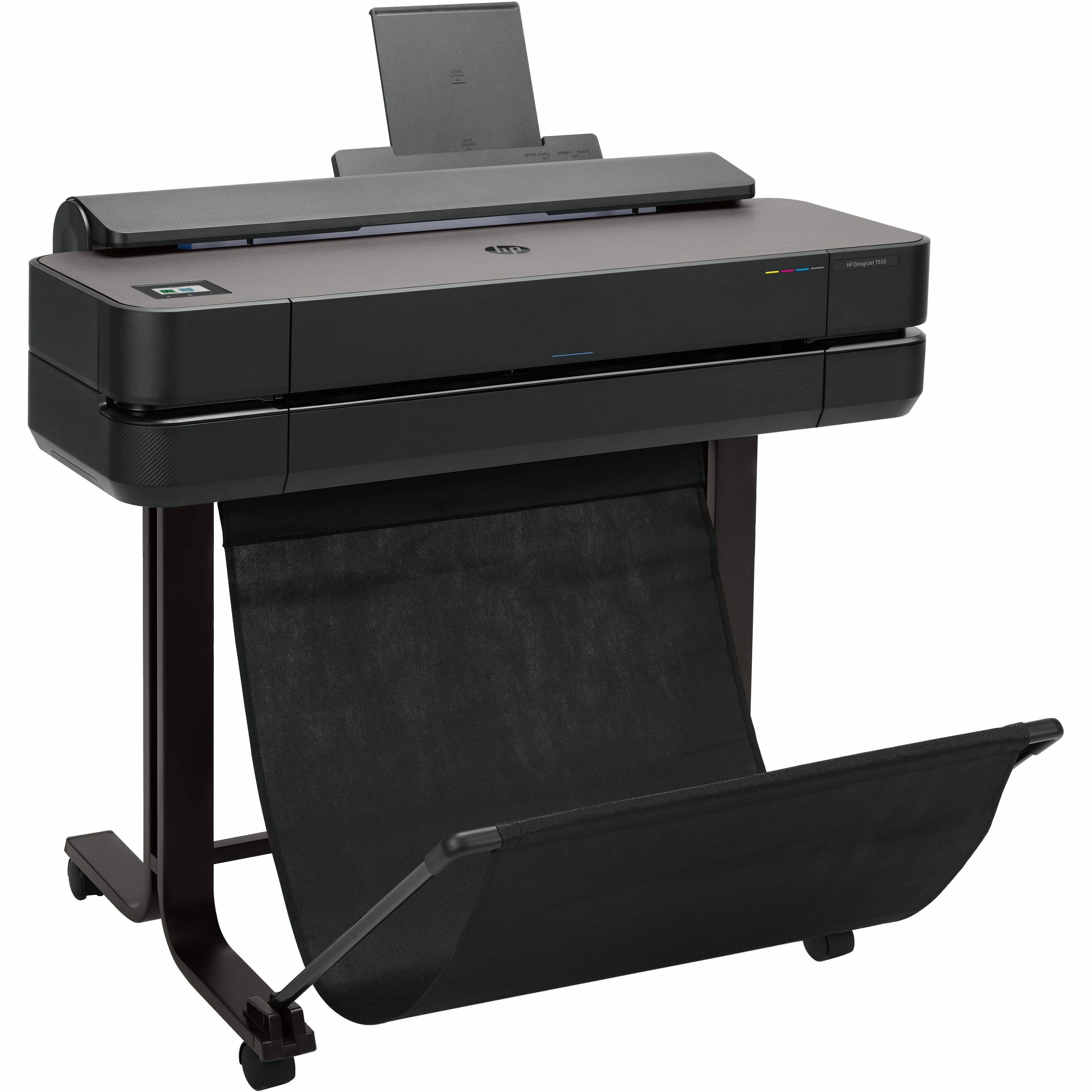 HP DesignJet T650 24-inch large-format printer for CAD drawings and TAA-compliant technical output — right view
