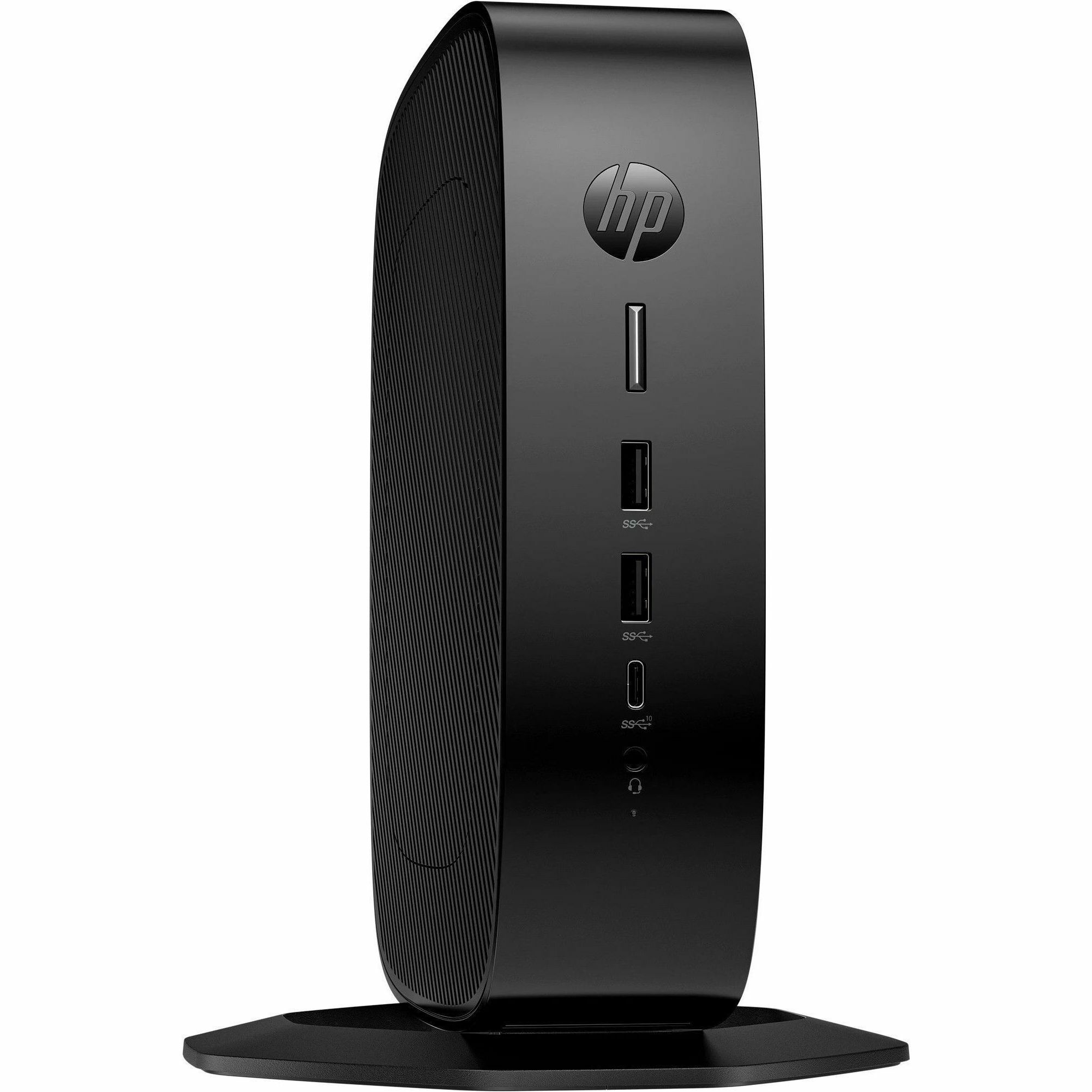 HP Elite t755 thin client with AMD Ryzen V2546, 16 GB RAM, and 256 GB flash storage — right view