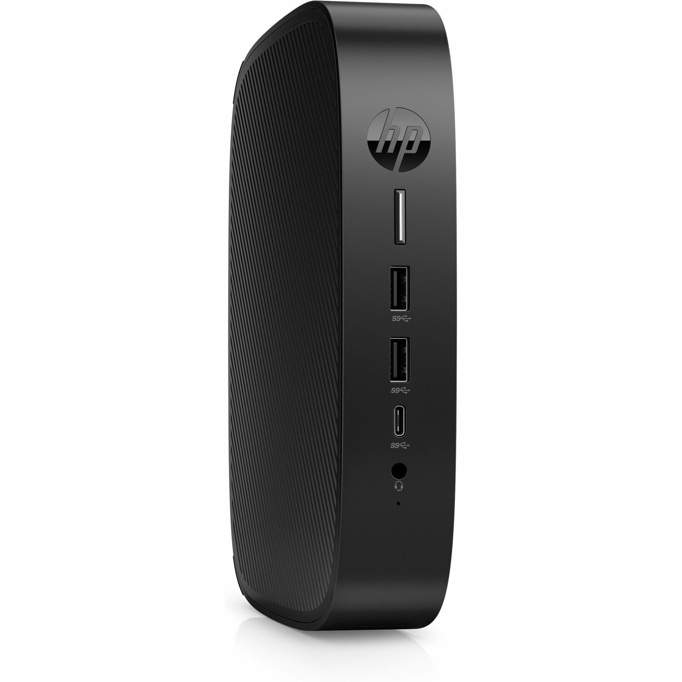 HP Elite t655 thin client for Windows 11 VDI deployment with AMD Ryzen R2314 and 64 GB flash storage — right view