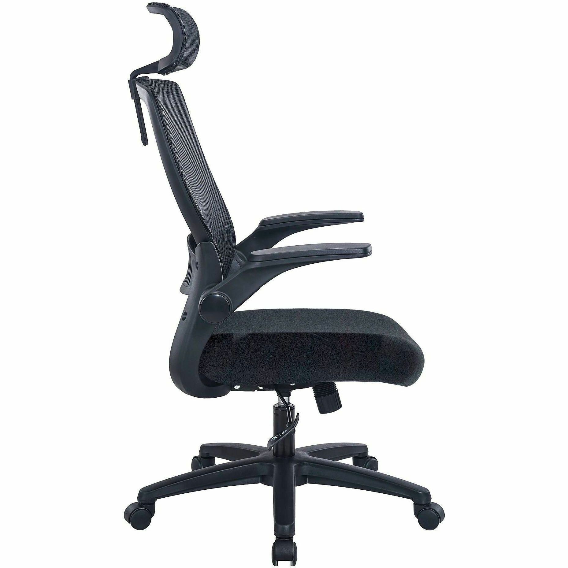 LLR 63210 | Lorell Lanser Mesh-Back Chair with Flip-Up Arms