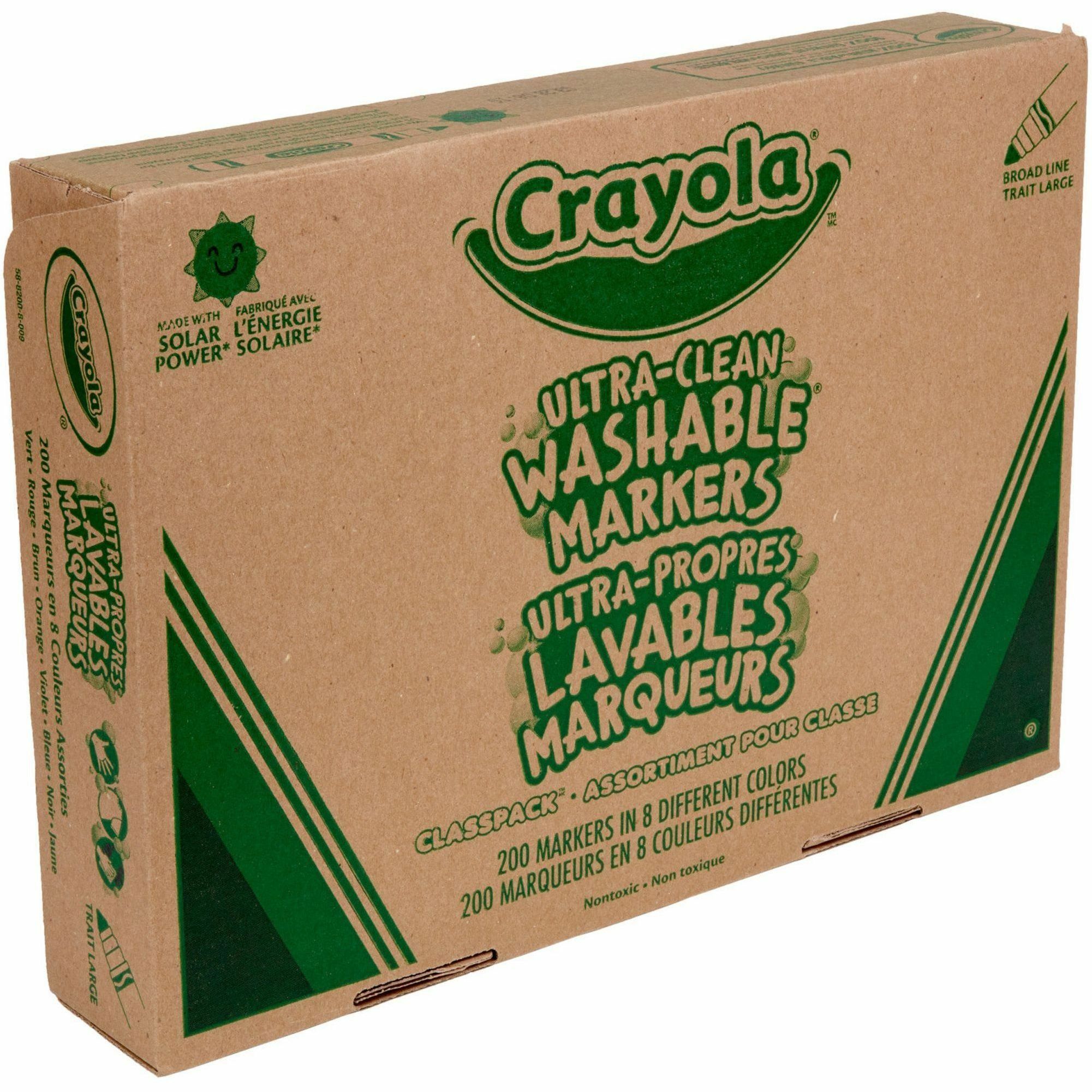Crayola Ultra Clean Classic Fine Line Washable Markers, Back to