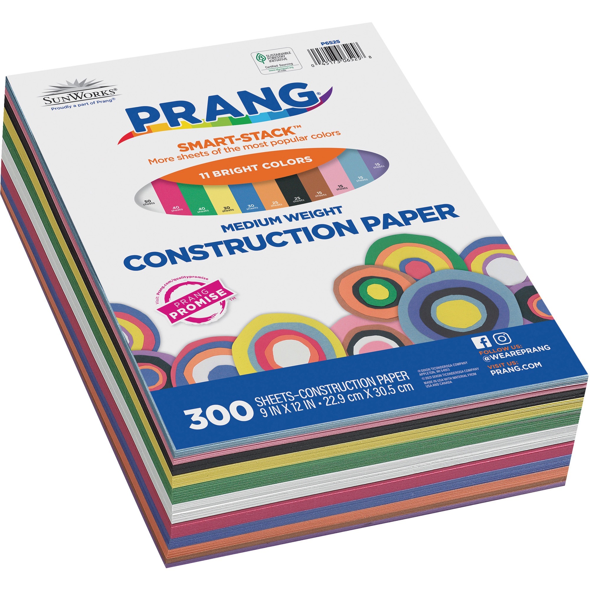 Construction Paper, 10 Assorted Colors, 9 x 12, 200 Sheets - PAC65336, Dixon Ticonderoga Co - Pacon
