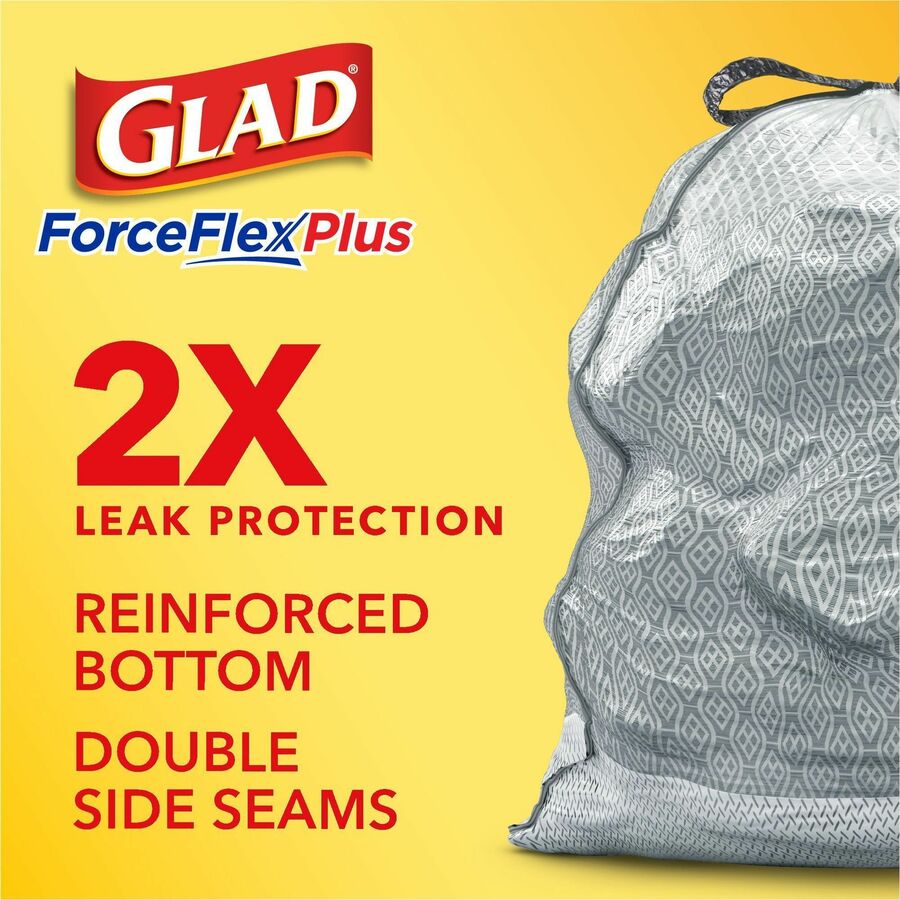 Glad ForceFlexPlus Drawstring Large Trash Bags - CLO70359 