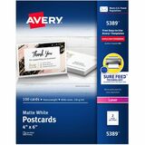 Avery%28R%29+Printable+Postcards+with+Sure+Feed+Technology%2C+4%22+x+6%22+%2C+White%2C+100+Blank+Postcards+for+Laser+Printers+%285389%29