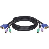 Tripp Lite by Eaton PS/2 (3-in-1) Cable Kit for KVM Switch B007-008 10 ft. (3.05 m) - 10ft - Black