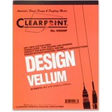 Clearprint Design Vellum Pad - Letter - 50 Sheets - Plain - 16 lb Basis Weight - Letter - 8 1/2" x 11" - White Paper - Acid-free, Archival - 1 / Pad