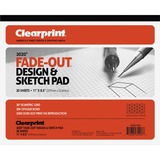 Clearprint Isometric Grid Paper Pad - Letter - 30 Sheets - 20 lb Basis Weight - Letter - 8 1/2" x 11" - White Paper - 1 / Pad