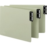 Smead 100% Recycled Filing Guides with Vertical Extra-Wide Blank Tab - Printed Tab(s) - Character - A-Z - 25 Tab(s)/Set0.50" Tab Width - Letter - Gray Metal, Green Pressboard Tab(s) - Recycled - 25 / Set