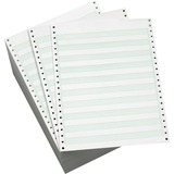 Sparco Continous-form 1-part Green Bar Computer Paper