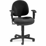 Lorell Millenia Series Pneumatic Adjustable Task Chair - Black Seat - Black Back - 1 Each