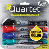 Quartet® EnduraGlide® Dry-Erase Markers, Bullet Tip, Assorted Colors, 4 Pack