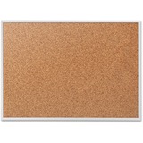 Quartet Classic Series Bulletin Board - 36" (914.40 mm) Height x 48" (1219.20 mm) Width - Brown Natural Cork Surface - Heavy-gauge, Self-healing, Heavy Duty - Silver Aluminum Frame - 1 Each