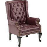 Lorell Berkeley Series Queen Anne Wing-Back Reception Chair
