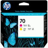 HP 70 (C9406A) Original Printhead - Single Pack - Inkjet - Magenta, Yellow - 1 Each