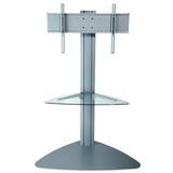 PEERLESS SGLS01 FLAT PANEL TV FLOOR STAND W/ 1 CLEAR GLASS SHELF 