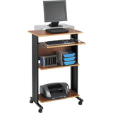 Safco Muv Stand-up Workstation - Rectangle Top - 45.36 kg Capacity x 29.5" Table Top Width x 19.8" Table Top Depth x 0.8" Table Top Thickness - 45" Height x 29.5" Width x 22" Depth - Assembly Required - Cherry, Laminated, Melamine - 1 Each